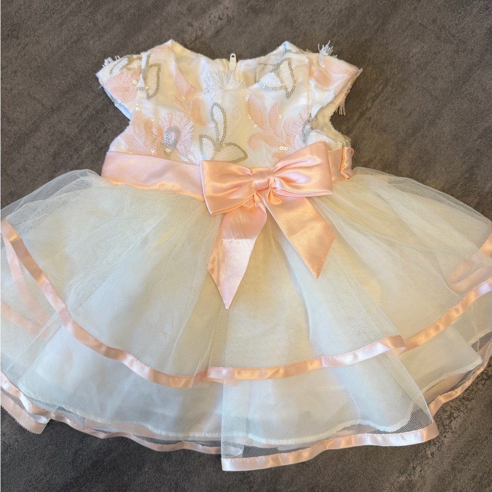 Rare Editions Pink and White Formal Dress